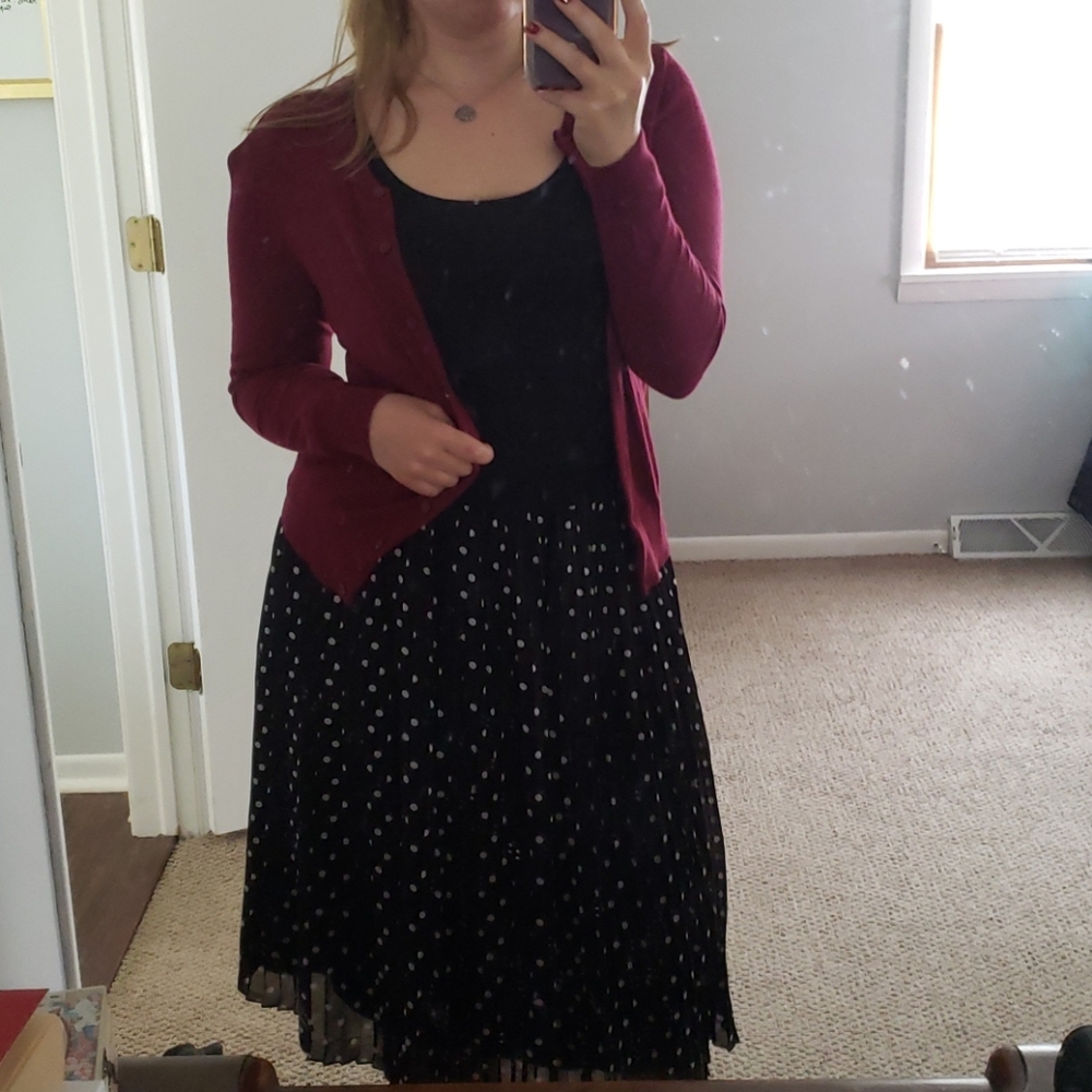 2/$15 Pleated Polka Dot Skirt